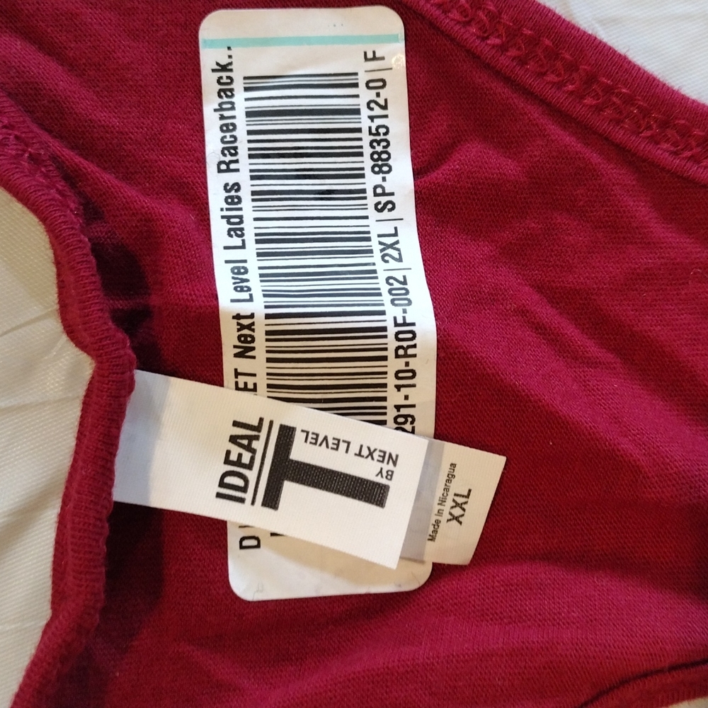 Next Level Scarlet Razorback Tank Top BNWT - Picture 8 of 9